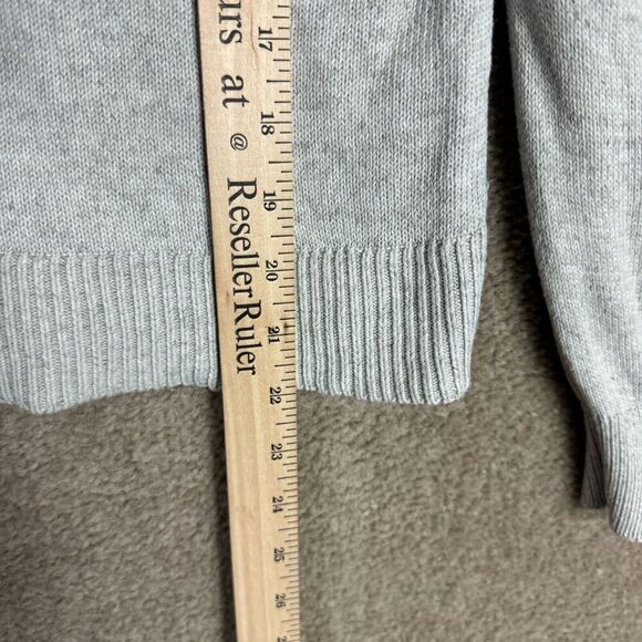 Everlane Sweater Womens Size Medium M Light Gray V Neck Pullover Boxy Fit Cotton - Picture 4 of 7